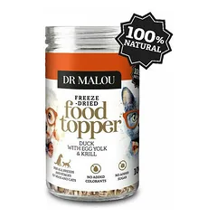 Dr Malou Cat and Dog Freeze-Dried Topper Duck, Egg Yolk and Krill 100 g