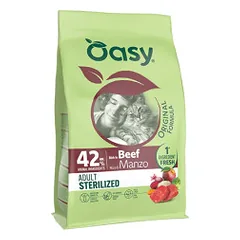 Oasy Original Sterilised sausas pašaras su jautiena katėms