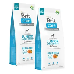 BRIT Care Grain-free Junior Large Breed sausas maistas su lašiša 2x12 kg