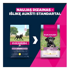 Eukanuba Life Care  Large Puppy sausas maistas didelių veislių šuniukams su vištiena, 3 kg — 2 nuotrauka