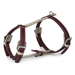Das Lederband Geschirr Amsterdam Merlot/Grey