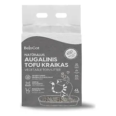 Tofu kraikas katėms su aktyvinta anglimi, 6L x 8 vnt ( dėžė )