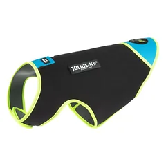 Julius IDC Neoprene šunų drabužiai Aquamarine - neopreninė striukė šunims, juoda su mėlyna, Mini — 2 nuotrauka