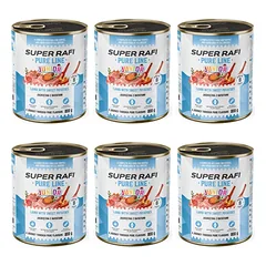 SUPER RAFI Pure Line Junior Avienos ir batatų 6x800 g šlapias maistas šuniukams ir jauniems šunims