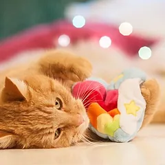 Aumüller žaislas katėms Vaivorykštės širdis, 1 vnt. — 3 nuotrauka