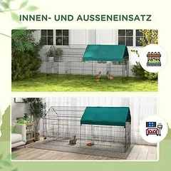 Gyvūnų aptvaras PawHut 220x85x103cm., juodos spalvos — 5 nuotrauka