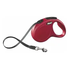 Flexi New Classic S automatinis pavadys raudonas, 5 m, juostelė — 2 nuotrauka