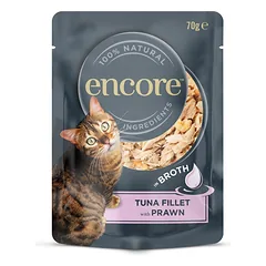 ENCORE Cat Tuna Fillet with Prawn tuno filė su krevetėmis sultinyje 70 g photo