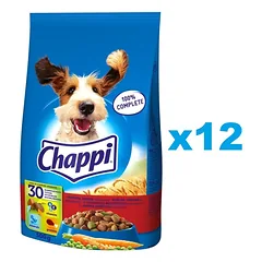 CHAPPI 12x500 g - sausas maistas šunims su jautiena, paukštiena ir daržovėmis nuotrauka
