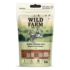 WILD FARM Lašišos sumuštiniai 50 g kačių skanėstai