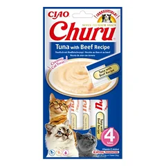 INABA Churu Tuna with beef recipe 4x14g tunas su jautiena katėms