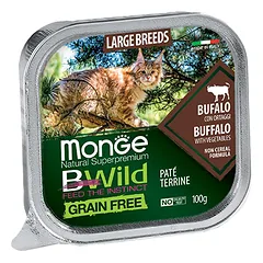 Monge BWild konservai katėms su buivoliena, 100 g