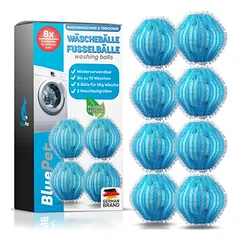 BluePet 12 x skalbimo kamuoliukai, pūkų kamuoliukai skalbimo mašinai, džiovyklos kamuoliukai, Skalbimo kamuoliukai / pūkų kamuoliukai, 12 vnt. rinkinys — 2 nuotrauka