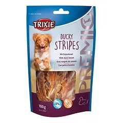 Trixie Premio Ducky Stripes anties krūtinėlės juostelės šunims, 100 g