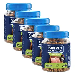 SIMPLY FROM NATURE Smart Bites paukštienos dresuotojai šunims 5x130 g