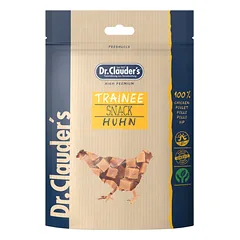 DR. CLAUDER'S Trainee Snack vytintos vištienos skanėstai kubeliais šunims ir katėms, 80 g