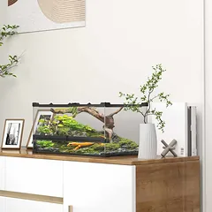 Roplių terariumas, 34 l, Juoda, 50 × 25 × 30 cm — 2 nuotrauka