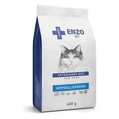 ENZO VET HYPOALLERGENIC Dietinis, visavertis sausas maistas katėms, turinčioms alergijų, 400 g