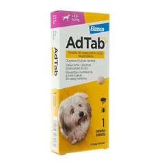 ADTab 112mg kramtomosios tabletės šunims nuo blusų ir erkių 2.5-5.5kg photo