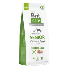 Brit Care Sustainable Senior Chicken & Insect sausas maistas šunims