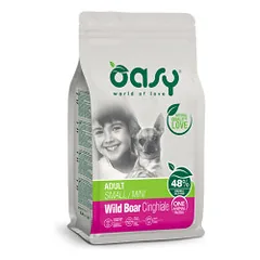 Oasy Adult Small & Mini Wild Boar sausas pašaras šunims