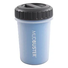Dexas Lidded Mudbuster - Sandarus silikoninis letenų valiklis šunims ir katėms - Mėlynas, Niebieski / Medium — 1 nuotrauka