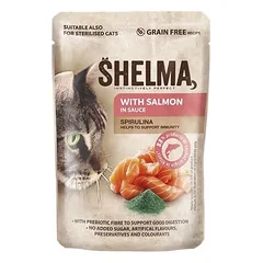 SHELMA lašišos gabaliukai padaže konservai katėms photo