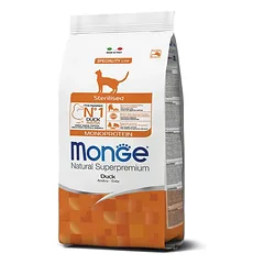 Monge Natural Superpremium Sterilised Duck sausas maistas katėms