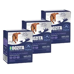 Bozita Dog Naturals : Kalakutas drebučiuose 3x370g