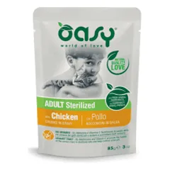 Oasy Adult Sterilized Chicken guliašas su vištiena suaugusioms sterilizuotoms katėms