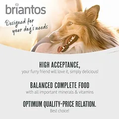 Briantos Adult Mini su ėriena ir ryžiais, sausas maistas šunims, < 1,4 kg — 3 nuotrauka