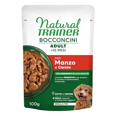 Natural Trainer Bocconcini Adult Small & Toy kąsneliai padaže, drėgnas maistas šunims — 2 nuotrauka