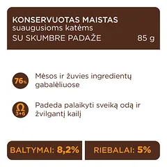 CLUB 4 PAWS Premium konservuotas pašaras su skumbre padaže suaugusioms katėms, 85 g — 2 nuotrauka