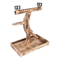 TIAKI medinė laisvos laikysenos kartelė papūgoms, L 50,5 x B 29 x H 52 cm — 2 nuotrauka