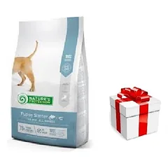 NATURES PROTECTION Puppy Starter Salmon with Krill All Breeds 2kg + STAIGMENA ŠUNIUI