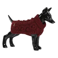 PAIKKA Hunde Strickpullover "Handmade Knit Sweater“ burgund