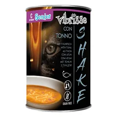 Vibrisse Shake Senior Tonno su Tunais skystas skanėstas vyresnio amžiaus katėms, 135 g