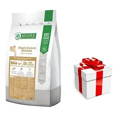 NATURES PROTECTION Weight Control Sterilizuoti naminiai paukščiai su kriliu suaugusiems visų veislių paukščiams 12kg + STAIGMENA ŠUNIUI