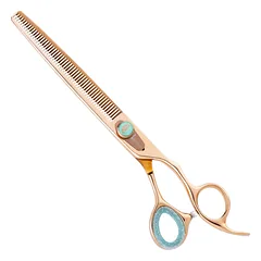 Kenchii Rose Blenders - rose gold thinning shears for groomers, 54 teeth with micro-serration