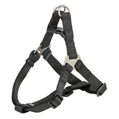 TRIXIE Premium One Touch petnešos, S 40-50cm/15mm, juodos
