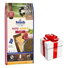 Bosch Adult Mini Lamb & Rice, ėriena ir ryžiai (naujas receptas) 15kg + STAIGMENA ŠUNIUI