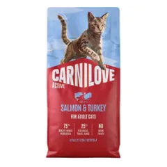 Carnilove Active sausas pašaras su lašiša ir kalakutiena kačiukams - Pet24