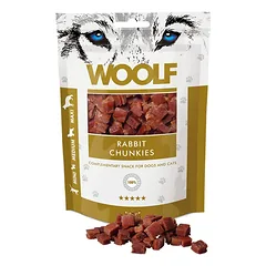WOOLF Rabbit Chunkies 100g gabalėliai su triušiena parduotuvėje alphazoo.lt
