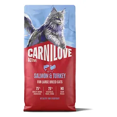 Carnilove Active Adult Salmon & Turkey Large Breed sausas maistas katėms