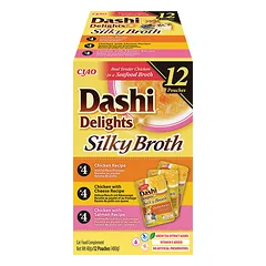 CIAO Dashi delight šilkinis vištienos sultinys įvairių skonių 12 vnt