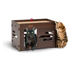 Canadian Cat Company Kuschelhöhle PETITOT mit Kratzbrett & Liegekissen