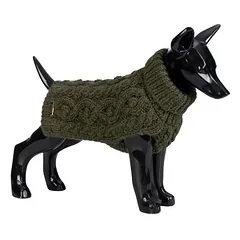 PAIKKA Hunde Strickpullover "Handmade Knit Sweater“ grün